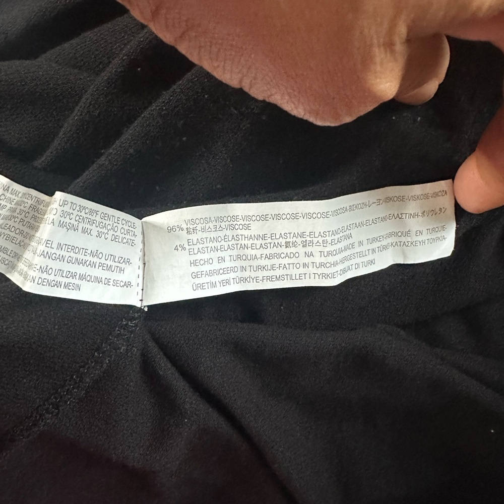 Zara Black Short Sleeve V-neck T-shirt Dress - Picture 10 of 14